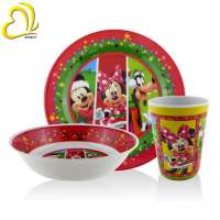 beautiful cartoon design melamine plastic dinnerware wholesale