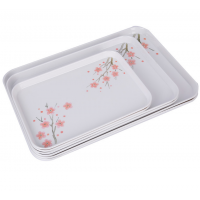 35x25cm Cheap Custom Printing Melaine Food Serving Tray Plastic Barware Serving Tray melamine serving tray