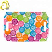 16 inch Colorful circles hard melamine serving tray